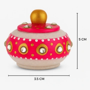 Marble Kumkum Pink box