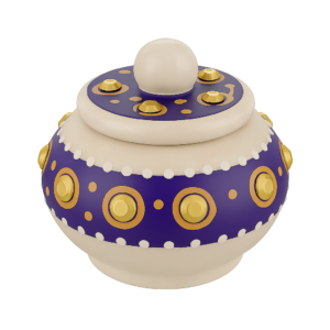 marble kumkum blue box