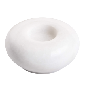 minimalist white stone holder