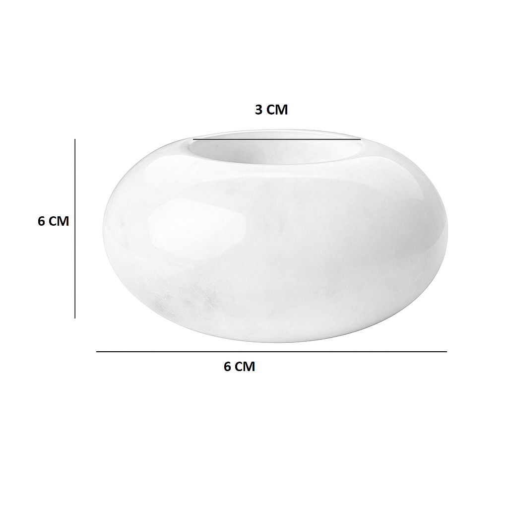 minimalist white stone holder