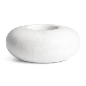 minimalist white stone holder