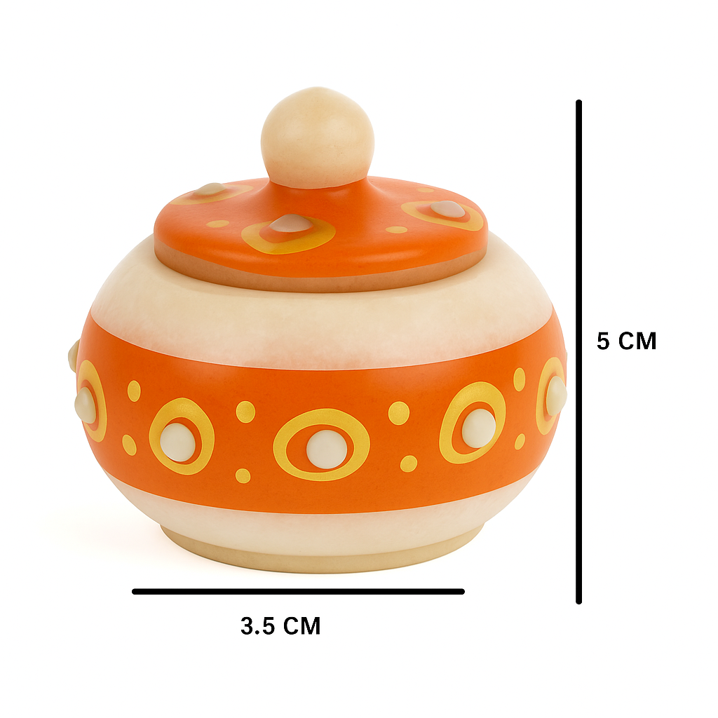 Handcrafted Marble Kumkum Holder - Image 3