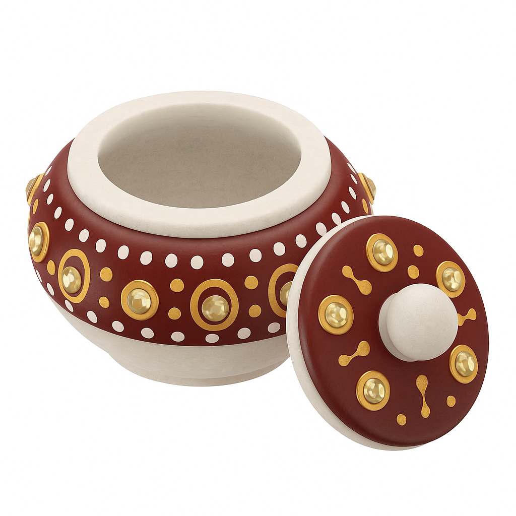 Handcrafted Marble Kumkum Dani - Image 5