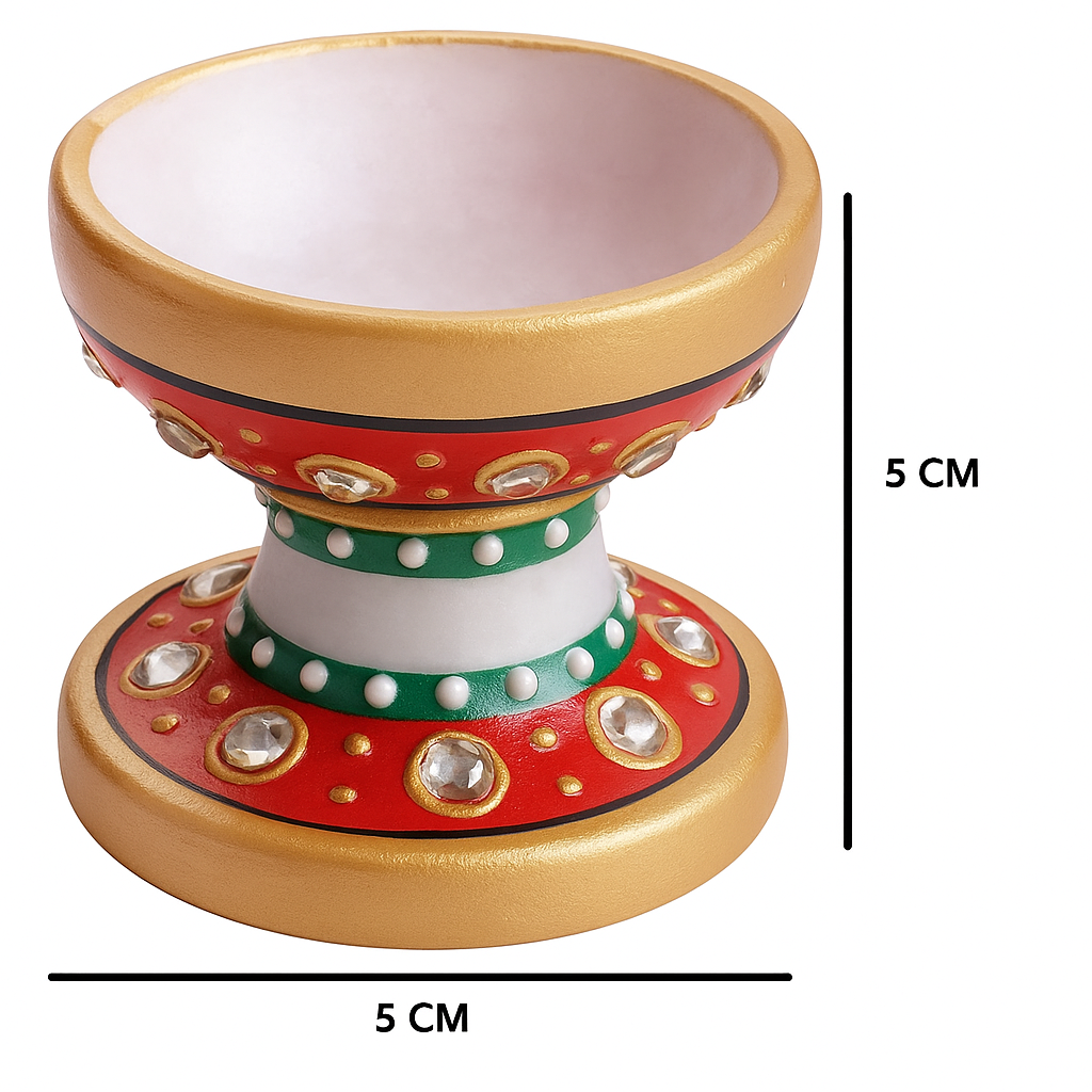 handcrafted decorative marble diya