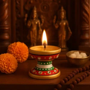 Handcrafted Decorative Marble Diya